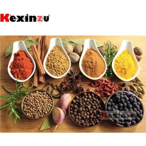 Kexinzu Full 5D DIY Square/Round Drill Diamond Painting "seasoning" 3d Embroidery Mosaic Cross Stitch Decor Gift X541055