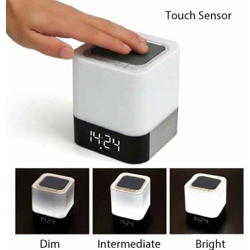 Desktop Wireless Bluetooth Boombox Subwoofer speaker 3D Stereo HIFi Sound Alarm Clock Calendar TF AUX Loudspeaker Support TF