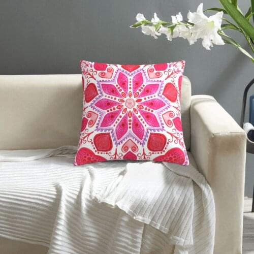 Abstract Pink Floral Ornamental Pattern pillowcase printed cushion cover sofa waist pillow pillow cover