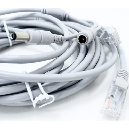 NC-10M 20PCS/lot 10M/33ft Cat5E Network Ethernet LAN Video /DC 12V Power Extention Cable for CCTV IP Camera