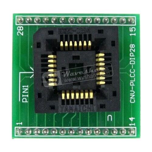 PLCC28 TO DIP28 Yamaichi IC Programming Adapter Test & Burn-in Socket for for PLCC28 Package 1.27mm Pitch