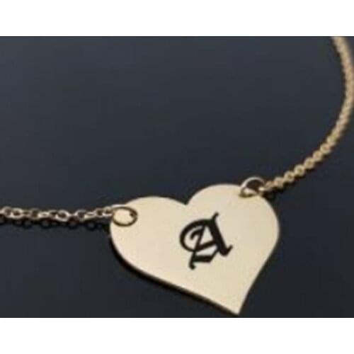 Personalized Heart Couple Necklaces Free Custom Letter Nameplate Engraving Name Love Gifts for Friendship Accessory Gift