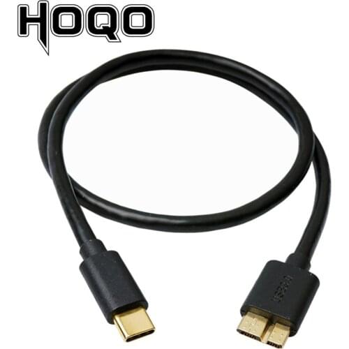 Gold plated USB 3.1 Type-C to Micro B Cable, USBC 3.1 USB-C to USB3.0 Micro-B Cord for Macbook Pro HDD Hard Drive Smartphone