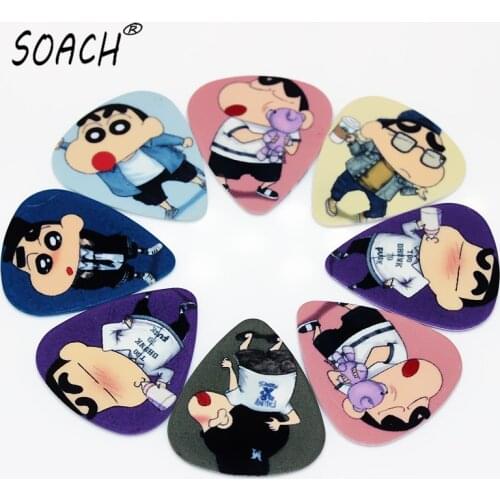 SOACH 10PCS 0.46mm high quality guitar picks two side pick ukulele picks earrings DIY Mix picks Guitar Accessories