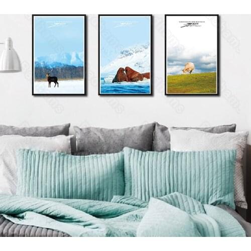 Modern Decoration Home Mural Sofa Background Glacier Painting Bedroom Dining Hall Corridor Porch Canvas Hanging Painting
