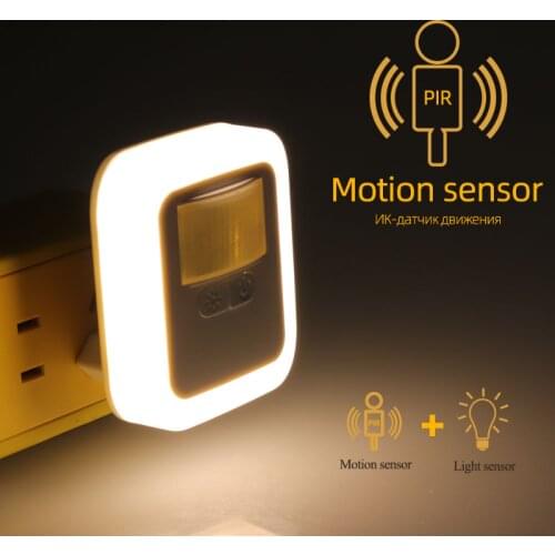 LED Motion Sensor Night Light Wireless LED Light Sensor 220V Nightlight Smart PIR Closet Lamp Dimmable Staircase Lamp EU US Plug