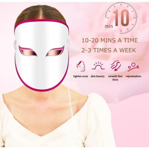 Photon Light Mask Anti-Aging LED Light Therapy Mask 3 Colors LED Lights Red Blue Orange Skin Rejuvenation Lifting & Tightening