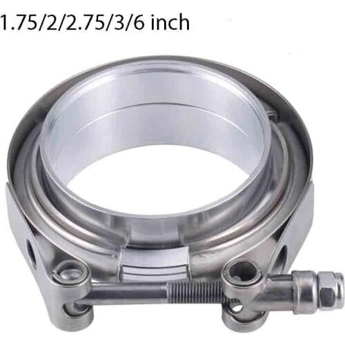 V band Clamp 1.75/2/2.75/3/6 inch Stainless Steel V-band Clamp Male Female Exhaust Flange Stainless Steel Vband Clamps