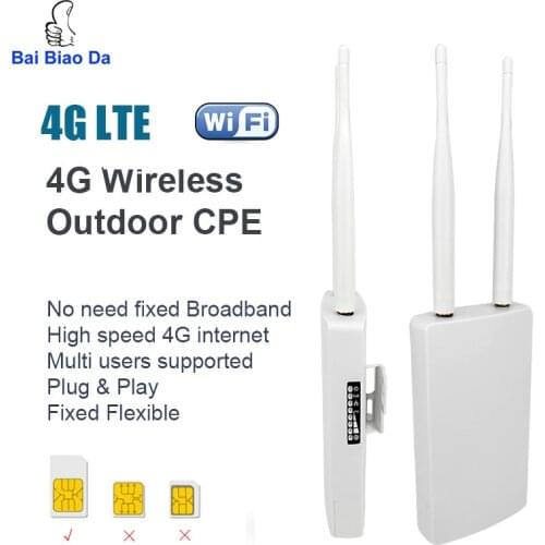 CPE905 3G 4G SIM Card Wifi Router Outdoor Waterproof 4G SIM Wifi Router Wireless CPE Unlocked FDD/TDD CAT4 150Mbps For IP Camera