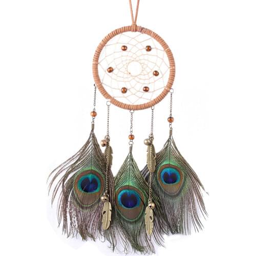 1set Dream Catcher Decor Heart Shape White Feathers Hanging Decoration Dreamcatcher Net India Style Home Decoration