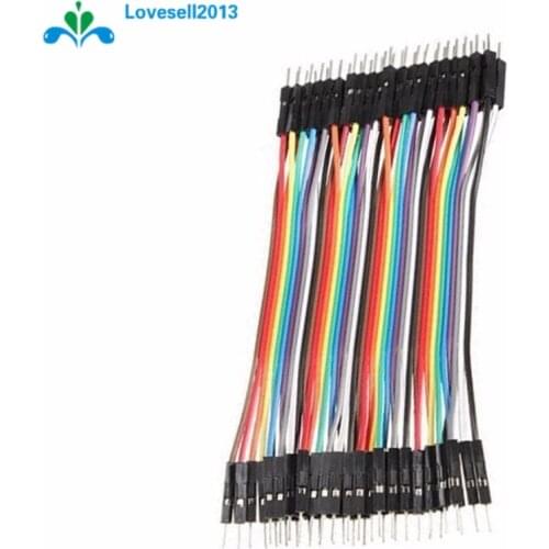 40PCS 10CM 2.54MM Row Male to Male Dupont Cable Breadboard Jumper Wire For arduino