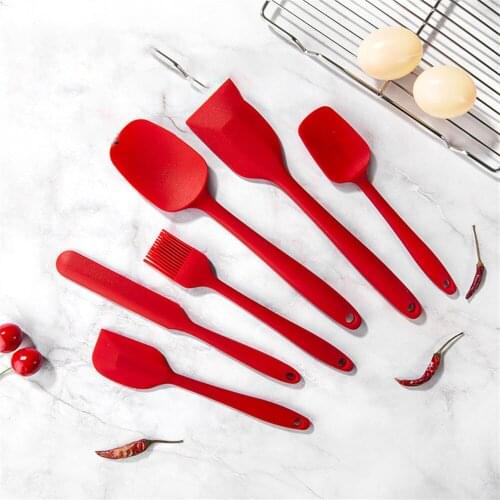 6 Piece Silicone Spatula Set Non-Stick Heat-Resistant Spatulas Turner for Cooking Baking Mixing Baking Tools