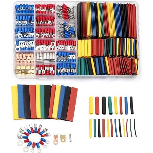 678Pcs Electrical Wire Crimp Terminals Connectors Ring Terminal Insulated Splices Spade Connector Cable Snap Splice Assorted Kit
