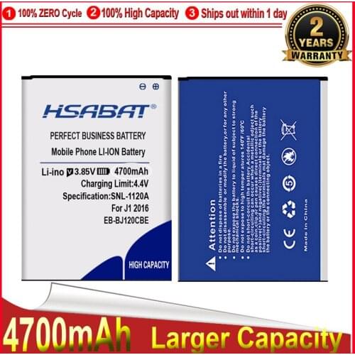 HSABAT Top Brand 100% New 4700mAh EB-BJ120CBE Battery for Samsung Galaxy J1 2016 Version J120F Galaxy Express 3 J120A J120T