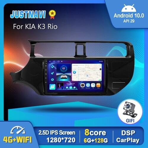 EKIY 6G 128G Navigation For KIA K3 Rio 2011 2012 2013 2014 Car Radio Multimedia Android 10.0 GPS 4G WIFI Wireless Carplay DSP 9"