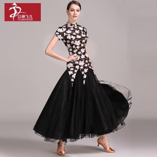 Ballroom Professional Skirt for Woman Dance Waltz & Tango Adult Dance Competition Dress Dancer Stage Performance Costumes A0005