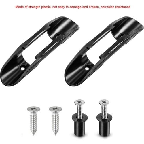 Kayak Paddle Clips Holder with Screws Canoe Surfboard Oar Fixing Buckle Durable Plastic Boat Deck Mounted Paddles Clip Bracket