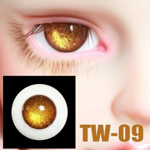 BJD doll eyes golden yellow Shining no pupil eyes for 1/3 1/4 1/6 BJD SD DD doll 14mm 16mm Glass eyeballs TW-09 doll accessories