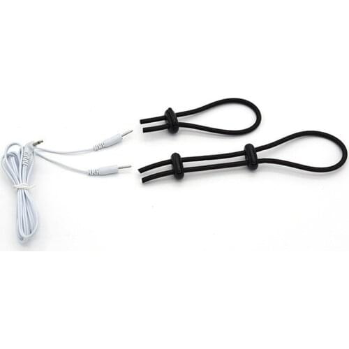 Electro Shock Accessory Scrotum Cock Rings Medical Sex Toys, Silicone Electric Stimulator Penis Enlarger Penis Rings For Men