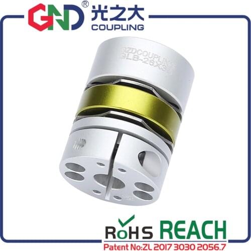 GND aluminum alloy 8 screws high rigidity double diaphragm clamp series for servomotor stepmotor shaft coupling