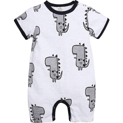Newborn Baby Summer Clothes Baby Boys Rompers Short Sleeve Clothing Baby Dinosaur Romper Newborn Outfits Baby Boy Clothes