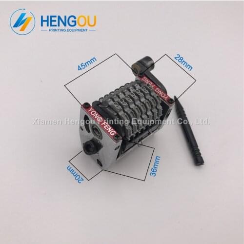 2 pieces free shipping GTO 18.9'' 7 digits numbering machine Horizontal clockwise jump mode: 9012345...forward