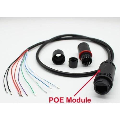 2pcs 4pcs 10pcs Waterproof Built-in 48V POE module LAN Black Cable for CCTV IP camera board POE Adapter Power over Ethernet Lan