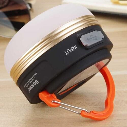 USB Rechargeable Portable LED camping lantern tent light 300 Lumens Ultra Bright Power Source Charger for Mobile Phone Light