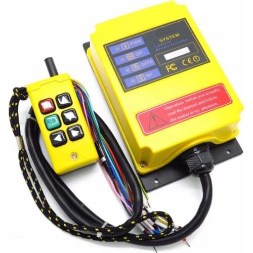 Industrial Remote Control Crane Transmitter F21-4D 6 keys receiver+transmitter DC12V 24V AC36V 110V 220V 380V