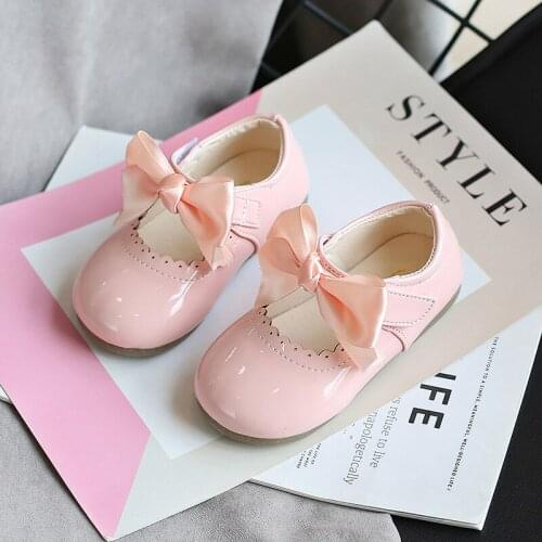 Cute Bowknot Multi-purpose Single Shoes 2020 Spring New Korean Princess Shoes Girls Pu Leather Shoes Dance Shoes E432