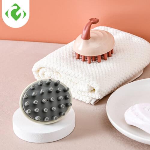 Silicone Head Body Scalp Massage Brush Comb Shampoo Hair Washing Comb Shower Brush Bath Spa Slimming Massage Brush GUANYAO