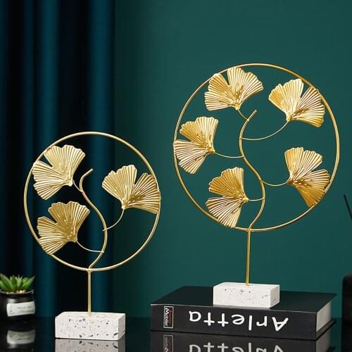 Nordic Home Decor Golden Ornaments Metal Abstract Decoration Christmas Decorations Living Room Decor Mini Garden Accessories