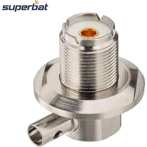 Superbat 10pcs UHF Jack Right Angle Solder RF Connector SO239 for Cable LMR195,RG58,RG400