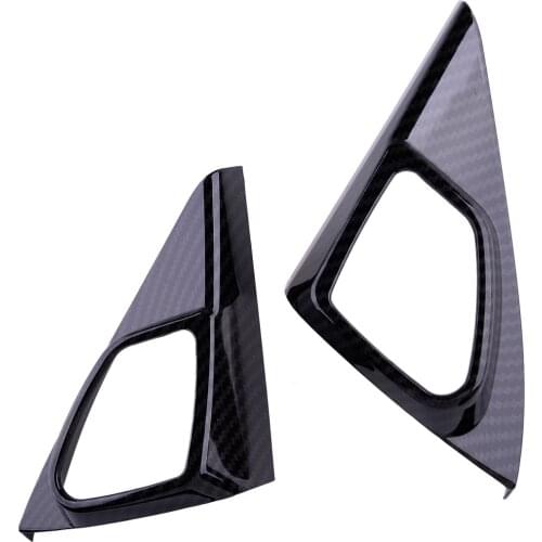 2pc Carbon Fiber Texture A-Post Speaker Stereo Frame Cover Triangle Trim fit for Honda Accord Crosstour 2008 2009 2010 2011 2012