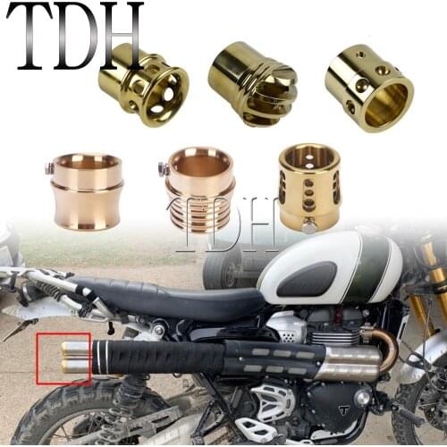 Cafe Racer Solid Brass Retro Exhaust Tip Muffler End Pipe Tip For Harley Softail 883 Sportster Dyna Chopper Street Bob FXST FXBB