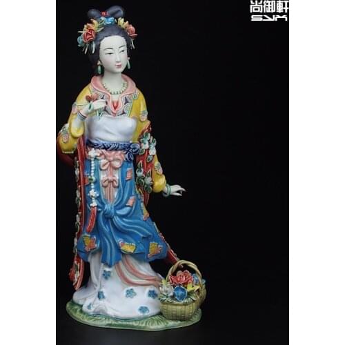 Shiwan doll master of fine ancient characters of a dream of Red Mansions twelve beauties Lin Daiyu ceramic ornaments crafts