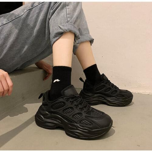 Height Increasing Womens Chunky Sneakers 2021 High Quality Women Shoes Plus Size 41 42 43 Ladies Platform Sneakers Fashion