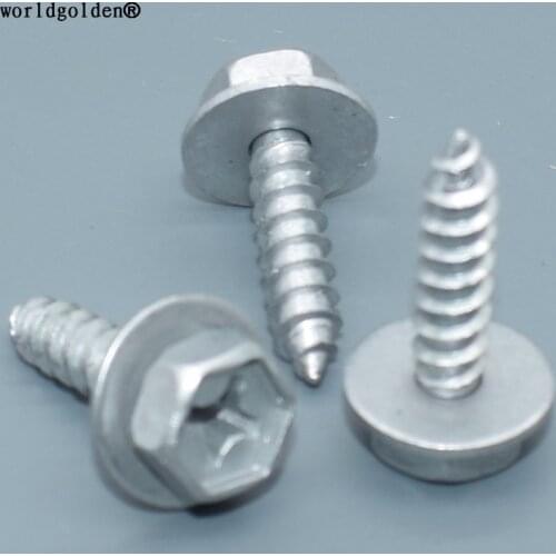 Worldgolden 100pcs metal fastener Steel Non Tapping Screw for Toyota 90159-50316
