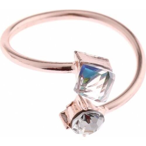 Rose Color Zircon Ring For Women With Cubic Zirconia For Valentines Day Gift Jewelry