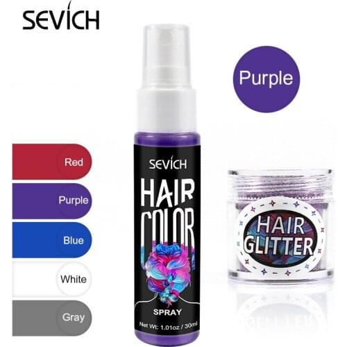 30ml Party Instant Hair Color Disposable Quick Color Dye Easy Hair Styling Liquid Spray for Women Men Hair Style Instant 5 Color