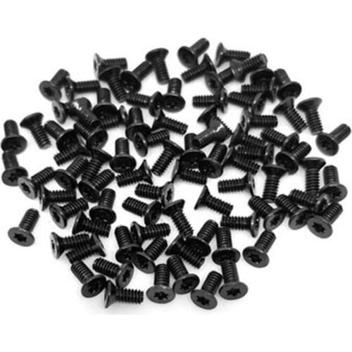 20-50pcs/lot M2 M2.5 M3 M4 M5 steel with black six lobe torx countersunk head screw