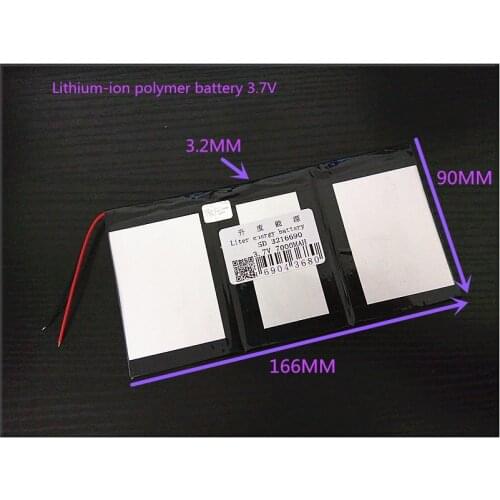 3.7V 7000mAH 3216690 ( polymer lithium ion / Li-ion battery ) for tablet pc,Power bank,E-BOOK