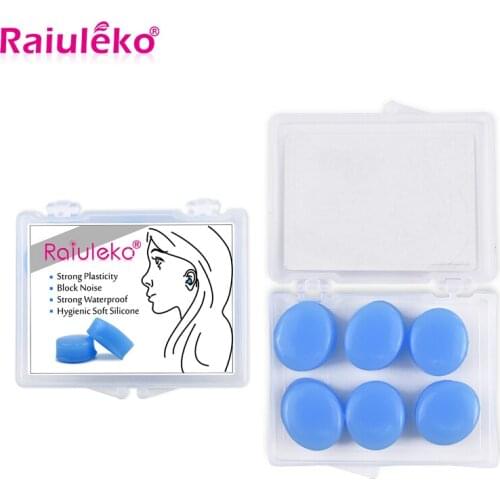 6Pcs Anti-noise Sleep Sound Insulation Ear Plugs Swimming Waterproof Soft Silicone Earplugs For Quiet Learn Work Noise Reduction