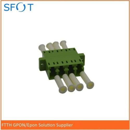 Free Shipping, quadruple LC /APC fiber coupling adapter single mode Adapter Coupler Connector