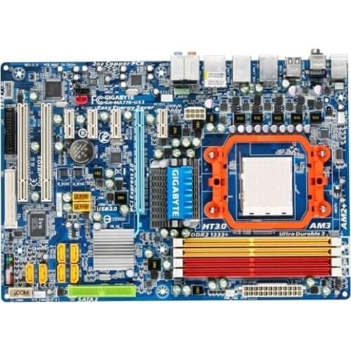 Free shipping original motherboard for gigabyte GA-MA770-US3 AM2 AM2+ AM3 DDR2 MA770-US3 16GB ATX 940 desktop motherboard