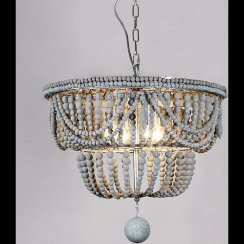 French country/wooden chandelier lamp nordic/retro/vintage/industrial/beaded/suspension chandelier lightting bedroom/kitchen