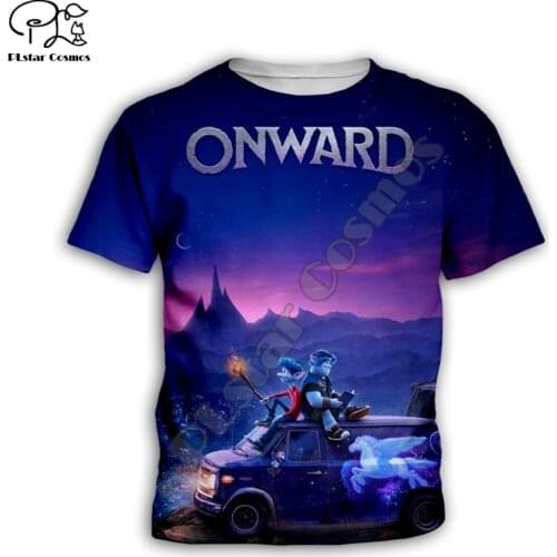 Kids cartoon Onward Movie New style Childrens wear 3d print T-shirt Boys/Girls Printed Top Short Sleeve Kids Tshirts KT-2