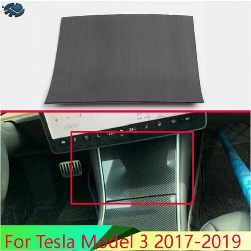For Tesla Model 3 2017-2019 Car Accessories Stainless Steel Cigarette lighter panel decorative panel accessories