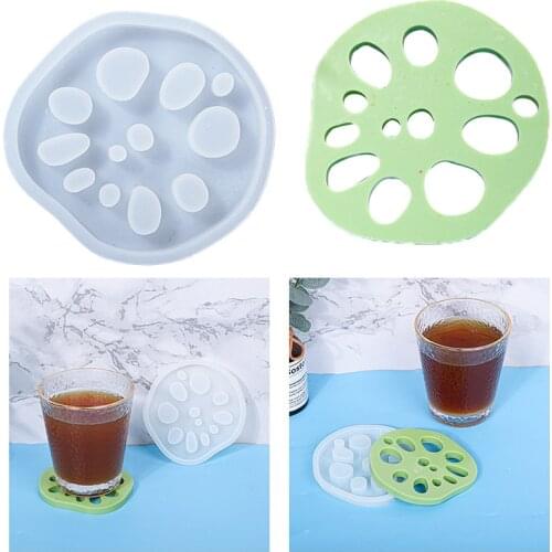 Epoxy mold lotus root coaster resin silicone mold hot sale candle handmade soap creative household goods