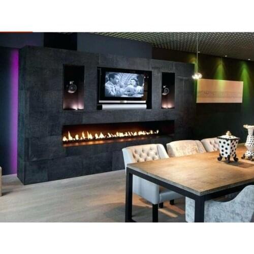 Inno-Fire 72 inch intelligent smart real flame wifi ethanol electric fireplace insert heater